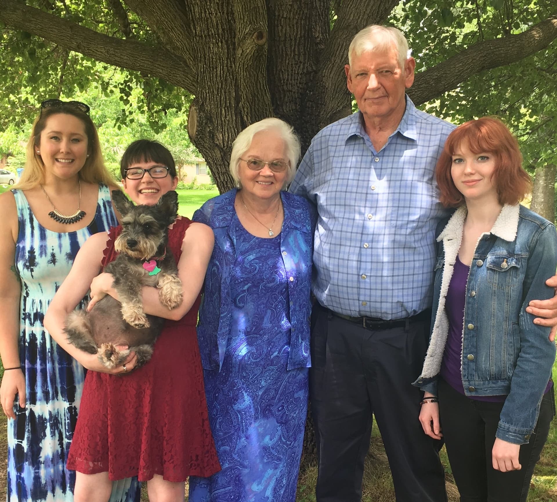Grandparents with three eldest Granddaughters