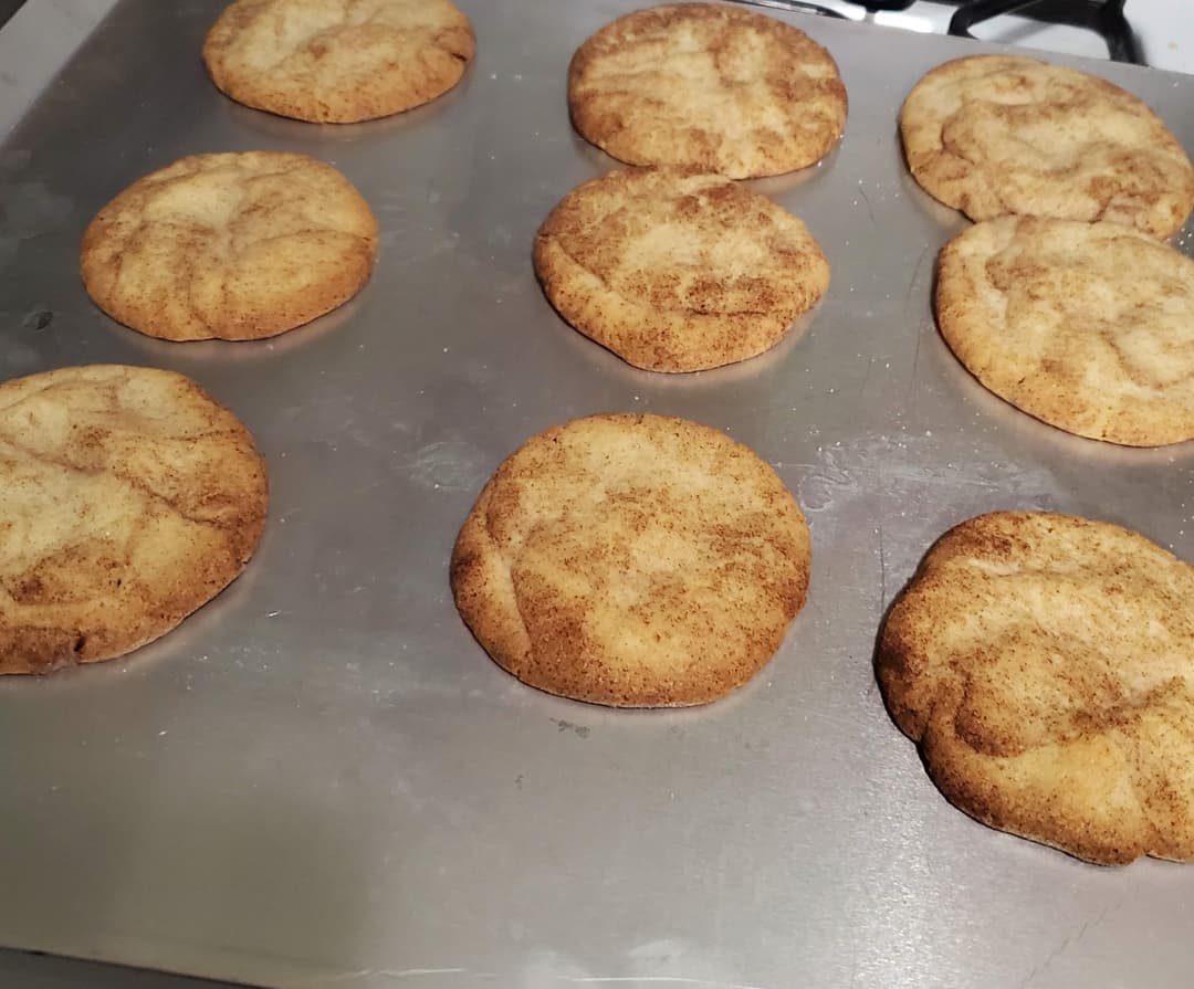 snickerdoodles on a pan